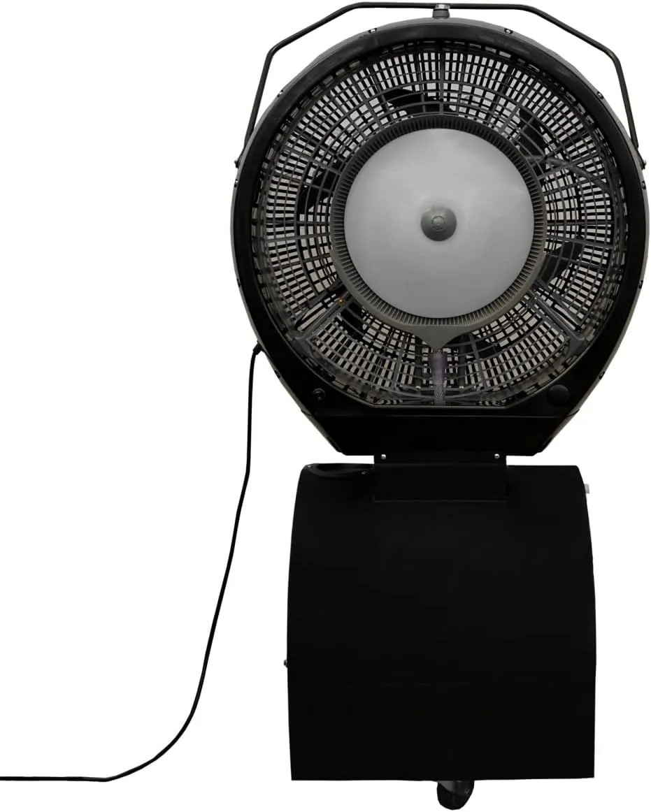 030403 18 gal Cyclone Reservoir Misting Fan, Black - Cools up 800 sq ft.