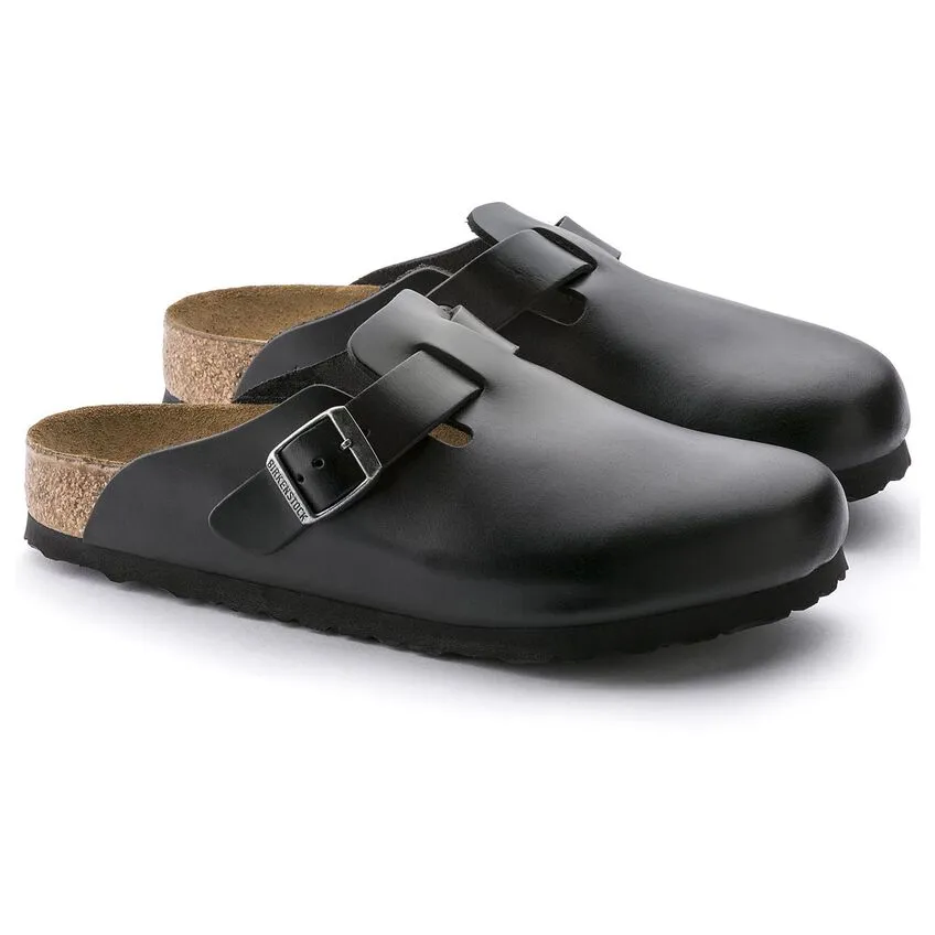 059831 Birkenstock Boston SFB Amalfi Leather Black