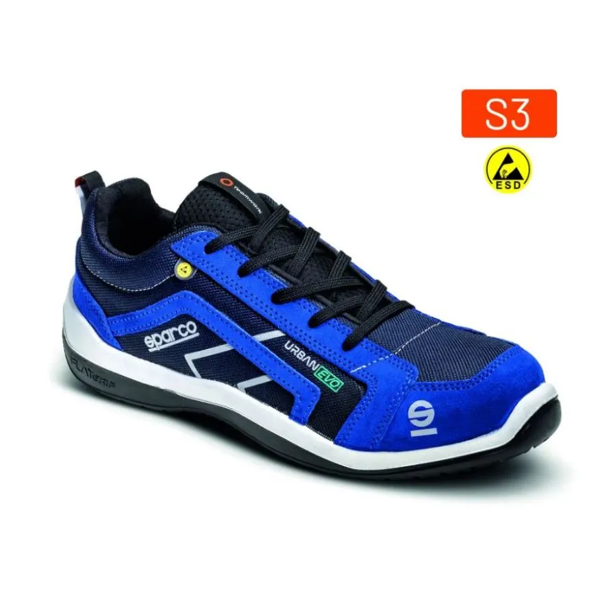 07518 Sparco URBAN EVO Safety Footwear ESD S3 SRC Work Trainers Suede Leather