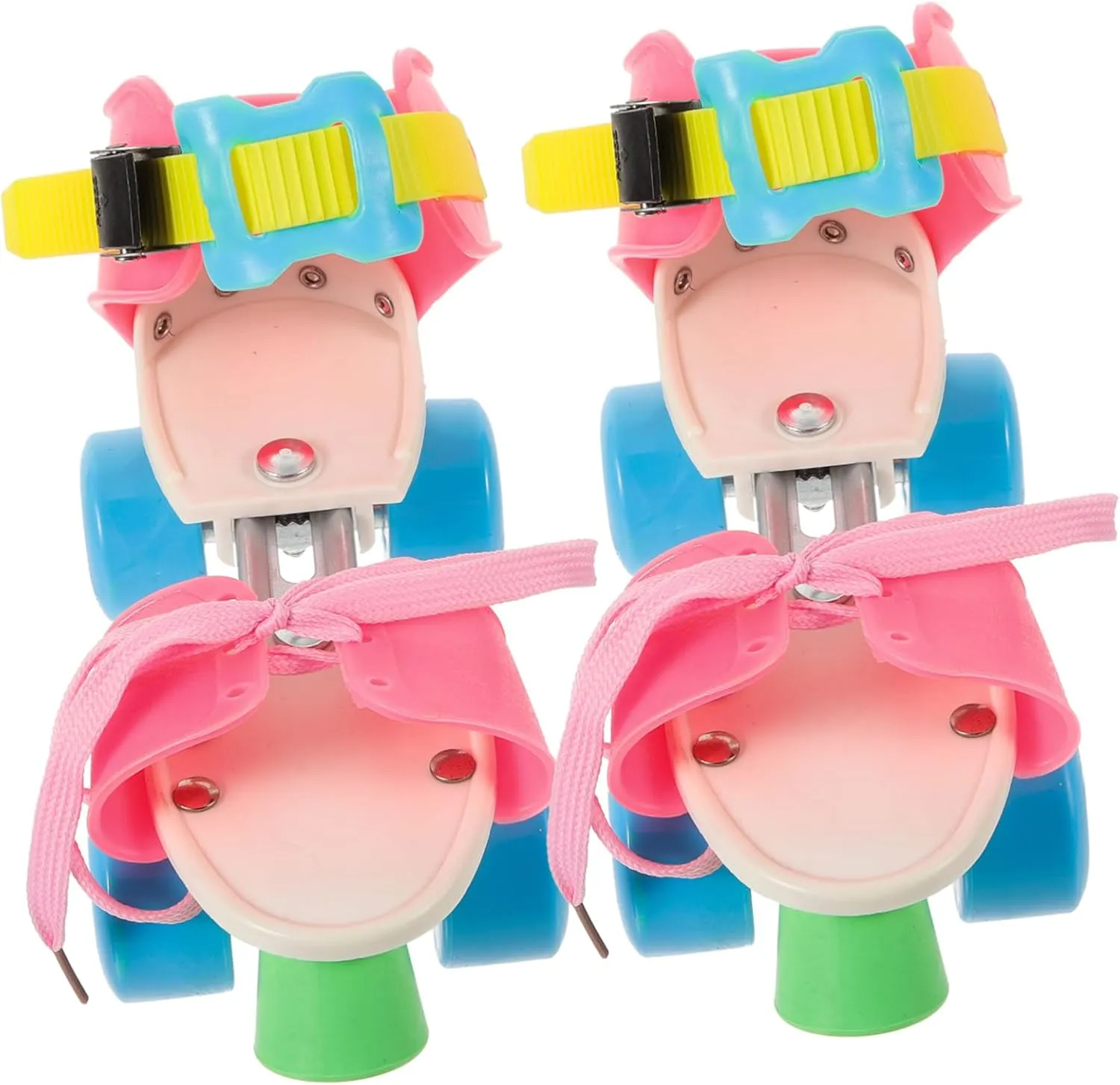 1 Pair Boys and Girls Adjustable Roller Skates Double Row Training Skates for Boys Girls Comfortable Outdoor Skating Shoes