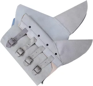 1 Pair Cowhide Welding Leg Cover Protective Welding Boot Covers Lightweight Safety Shoe Spats for Work