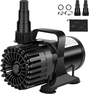 100W 1800 GPH Submersible Pond Pump for Koi Ponds, Waterfalls, Fountains & Gardens, Fountain Pump with 180° Adjustable Outlet, Barrier Bag, 20FT Power Cord, Ultra-Quiet, UL Listed