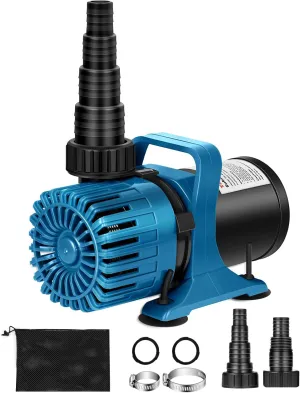 120W 2700GPH Pond Pump for Koi Ponds, Fountains, Water Garden, Waterfalls & Aquariums, Fountain Pump with 180° Adjustable Outlet, Barrier Bag & 20FT Power Cord, Ultra-Quiet, UL Listed
