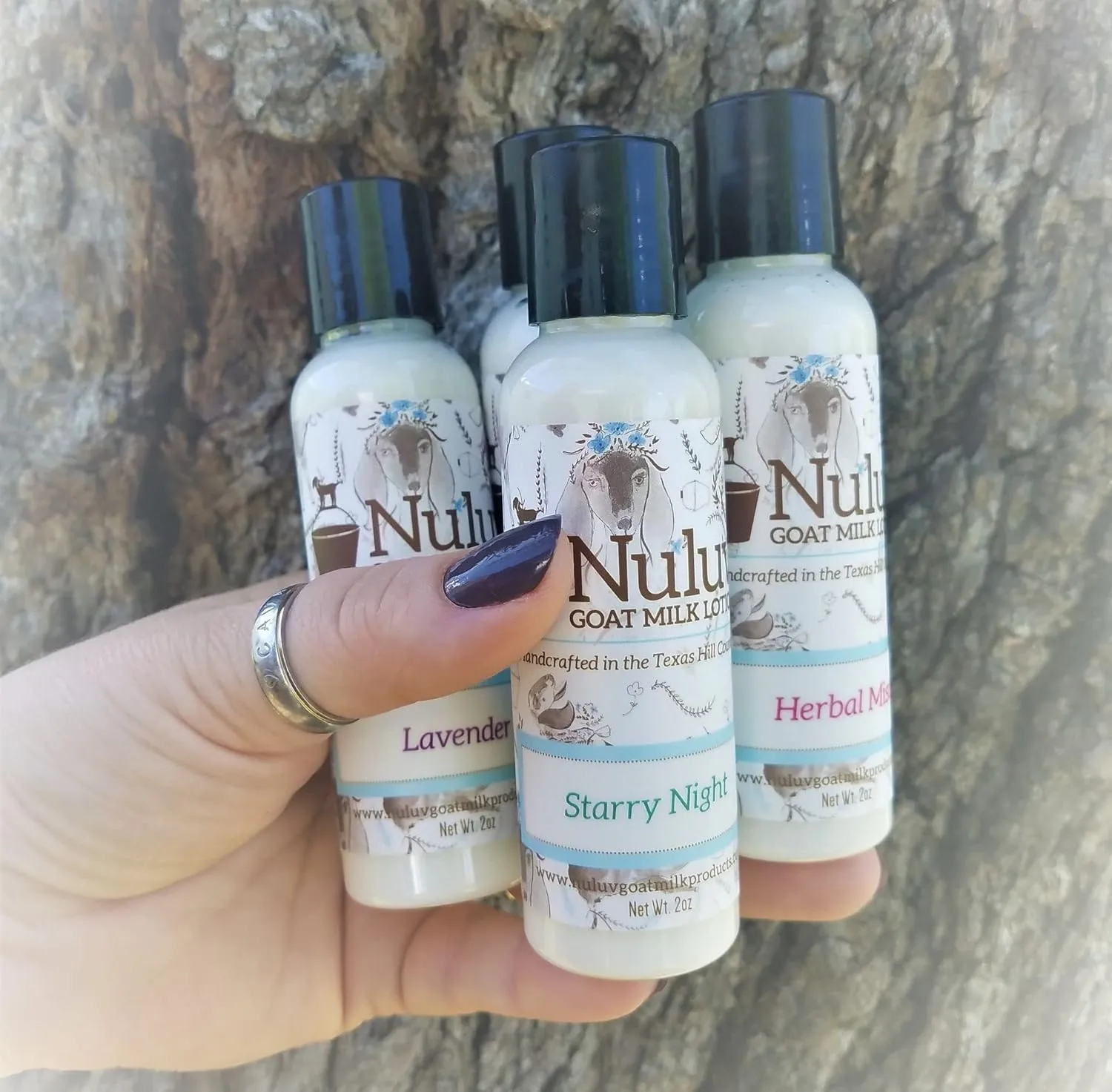 2 Ounce Travel Size Goat Milk Body Lotions 5-Pack Soothing for Hands and Body, Soft, Healthy Skin Cruelty-Free and Paraben-Free, Made in USA