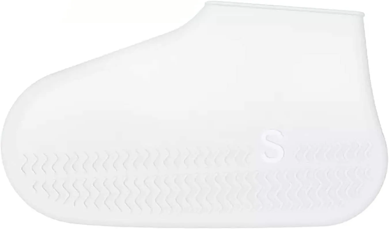 2 PCS Reusable Shoes Cover for Rain, Silicone Shoes Covers for Men Women, Non-Slip Outdoor Waterproof Shoe Protectors Clear X-Large