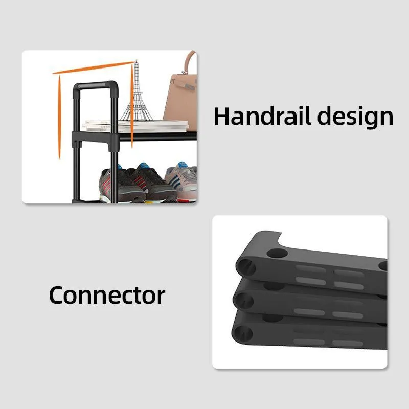 3 Tier Shoe Rack Storage Shelf Multifunctional Household Organizer Space Saver