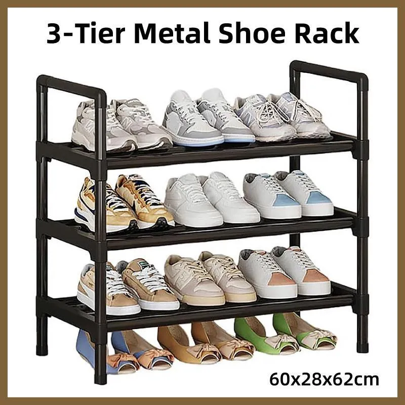 3 Tier Shoe Rack Storage Shelf Multifunctional Household Organizer Space Saver