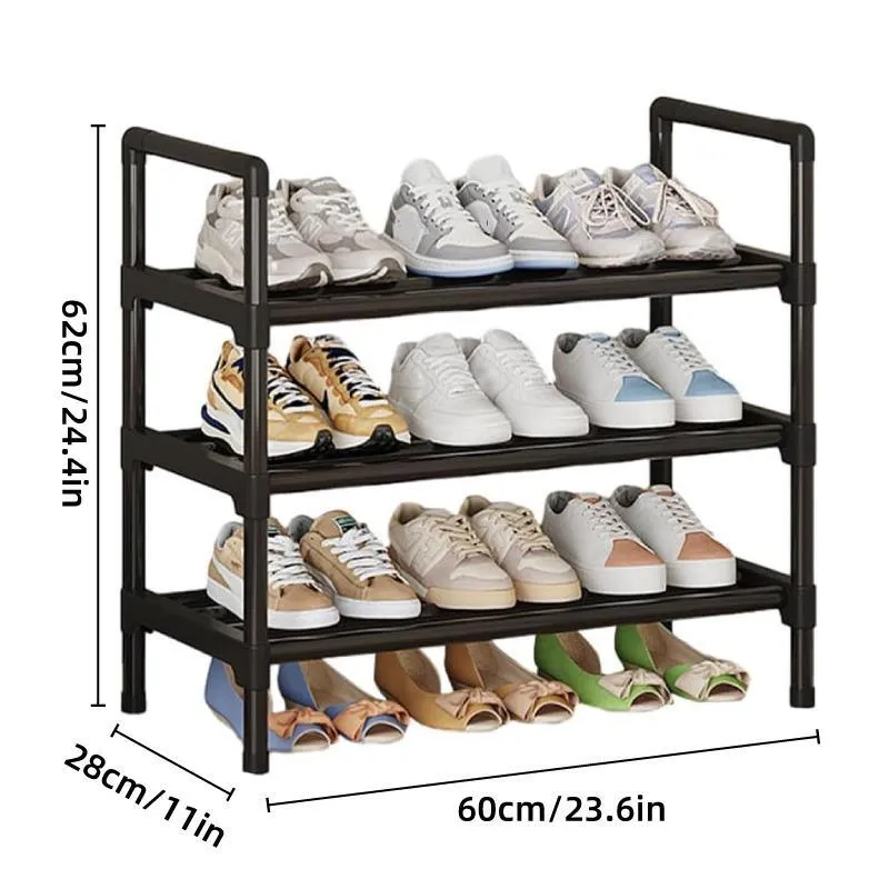 3 Tier Shoe Rack Storage Shelf Multifunctional Household Organizer Space Saver