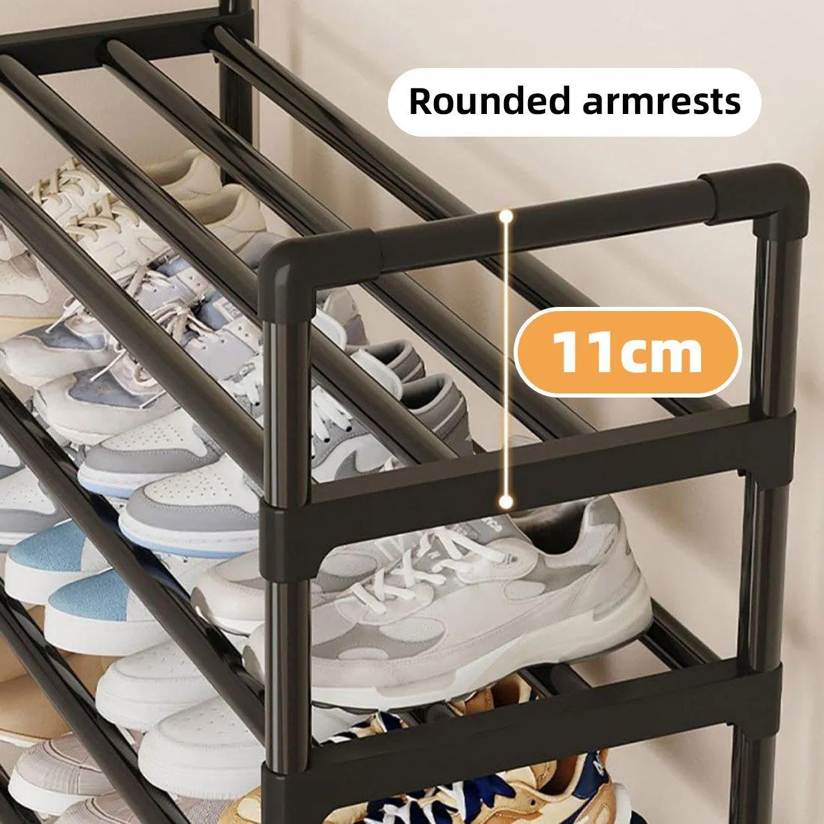 3 Tier Shoe Rack Storage Shelf Multifunctional Household Organizer Space Saver