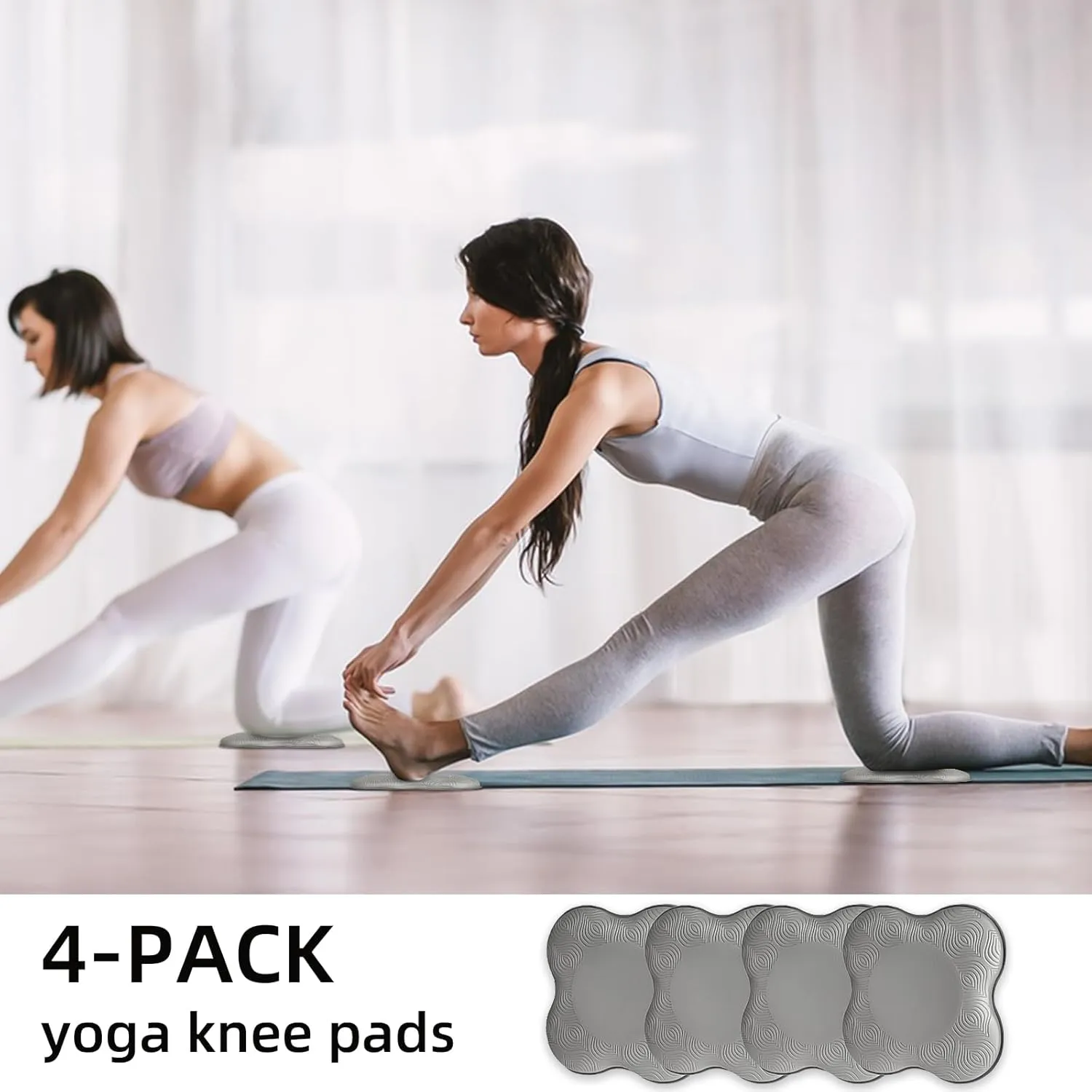4PCS yoga knee pads, yoga wrist pads, yoga anti slip pads, Pilates support pads, designed to protect the balance of male and female knees, elbows, and wrists during exercise