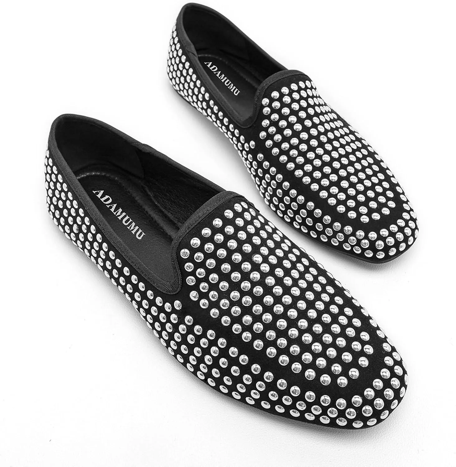ADAMUMU Rhinestone Flats for Women Sparkly Crystals Ballerina Shoes Crystals Sparkly Mary Jane Flats Round Toe Buckle Strap Design Comfortable and Non Slip Sole Flat for Daily Wear and Work