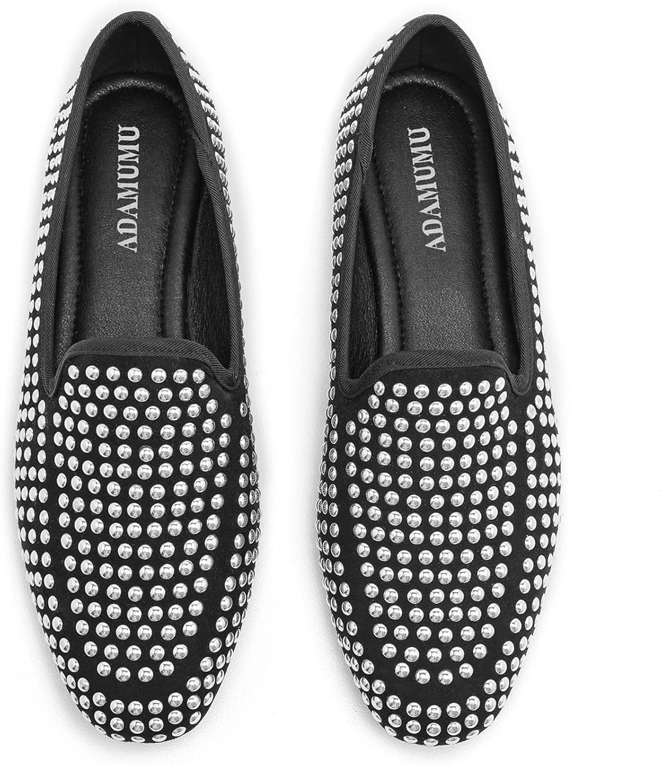 ADAMUMU Rhinestone Flats for Women Sparkly Crystals Ballerina Shoes Crystals Sparkly Mary Jane Flats Round Toe Buckle Strap Design Comfortable and Non Slip Sole Flat for Daily Wear and Work