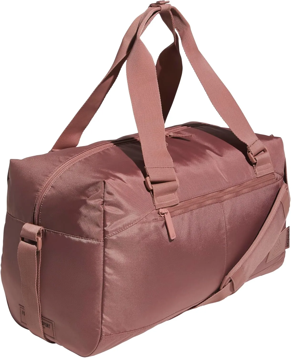 adidas Lounge Premium Sport Duffel Bag for Travel and Gym, Warm Clay Pink, One Size