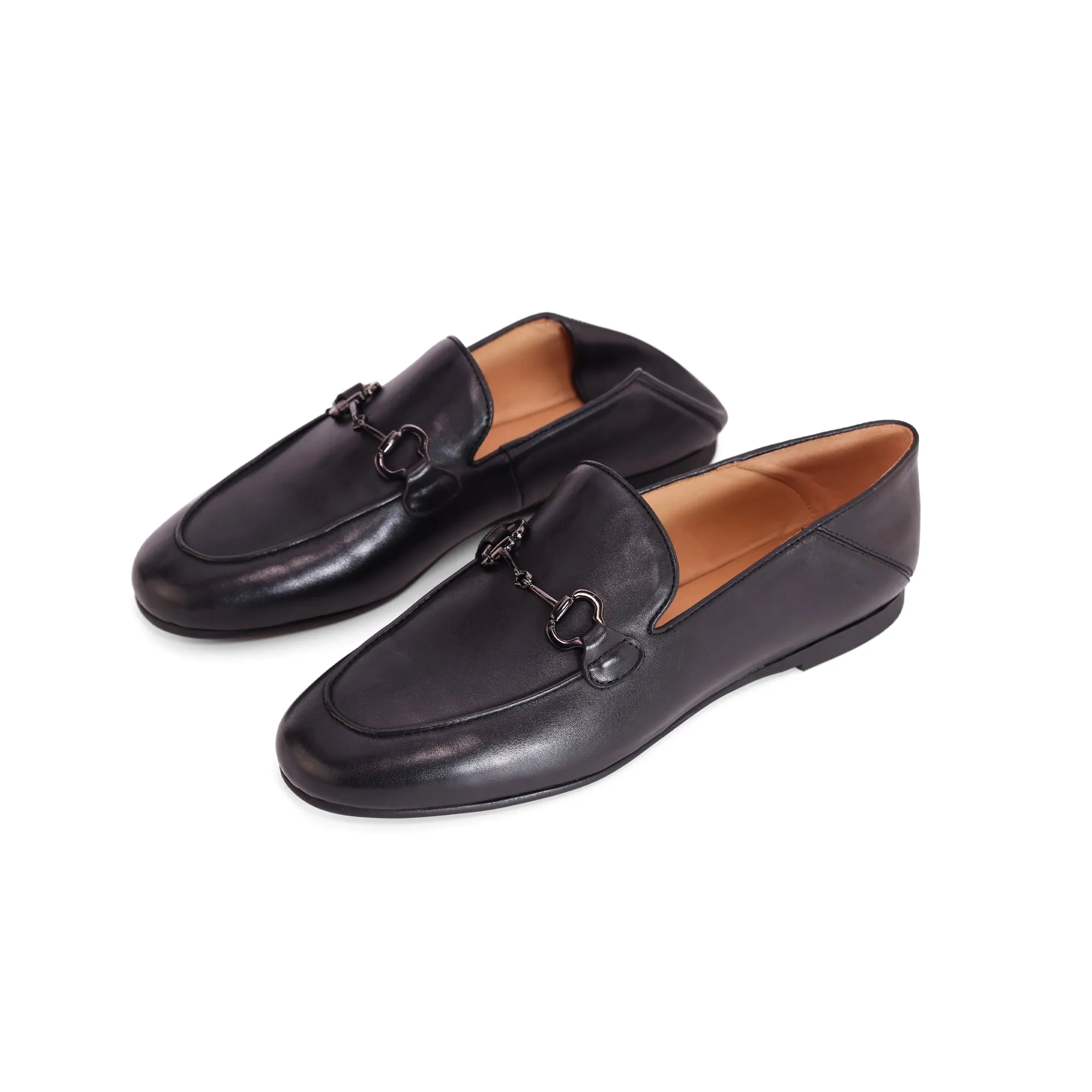 AiciBerllucci Women's Leather Loafer,Casual Loafers Shoes, Slip on Loafers Shoes for Women,Soft Comfort Flat Loafer Shoes for Ladies Black COCO