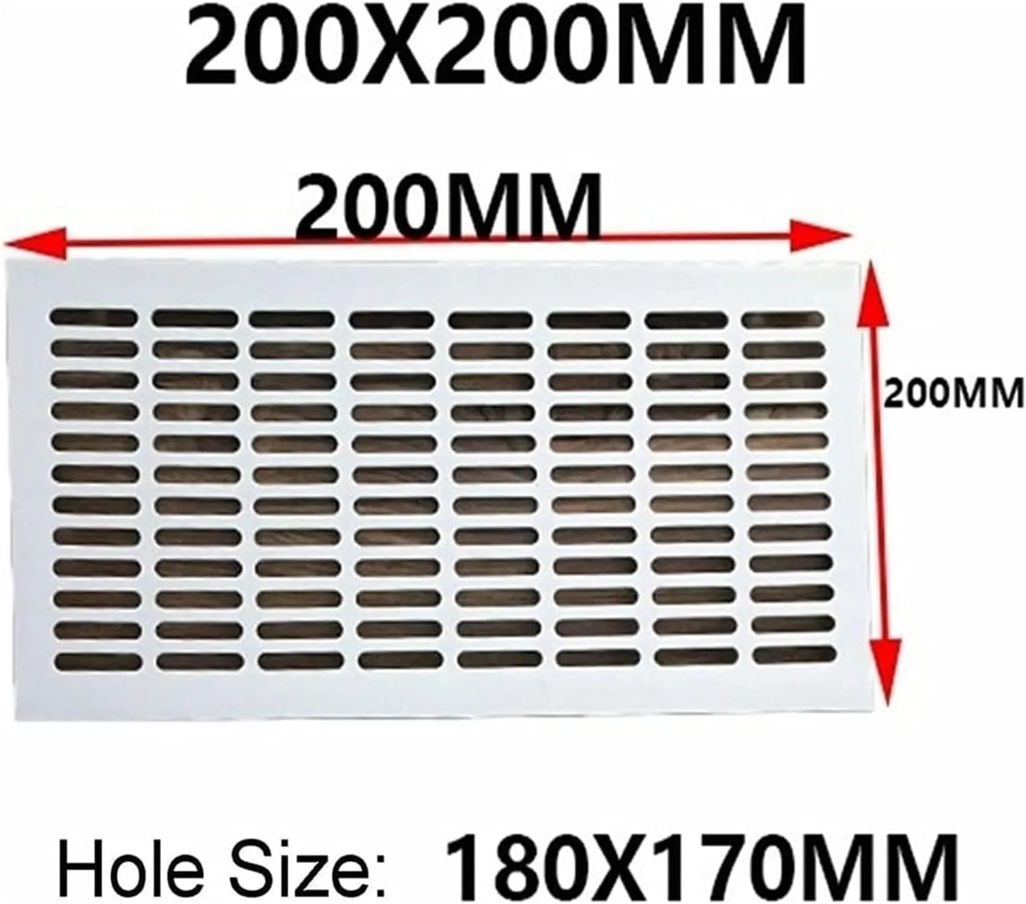 Air Vent Cover,Return Air Grille, 7.87 in Wide Aluminum Alloy Ventilation Grills for Shoe Cabinet Cupboard Cooling and Ventilation(200x200 mm)