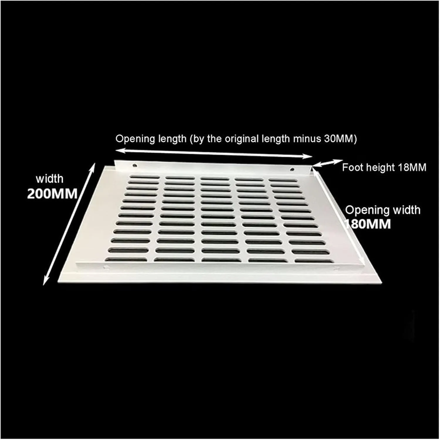 Air Vent Cover,Return Air Grille, 7.87 in Wide Aluminum Alloy Ventilation Grills for Shoe Cabinet Cupboard Cooling and Ventilation(200x200 mm)