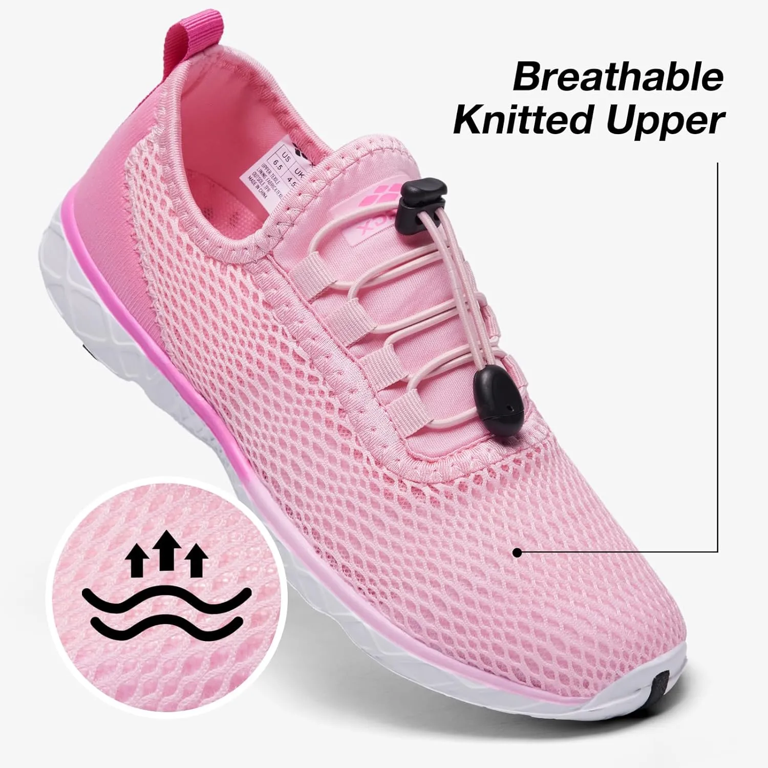 ALEADER Women's Stylish Water Shoes, Quick-Dry Xdrain Water Sneakers, Lightweight & Comfort Footed