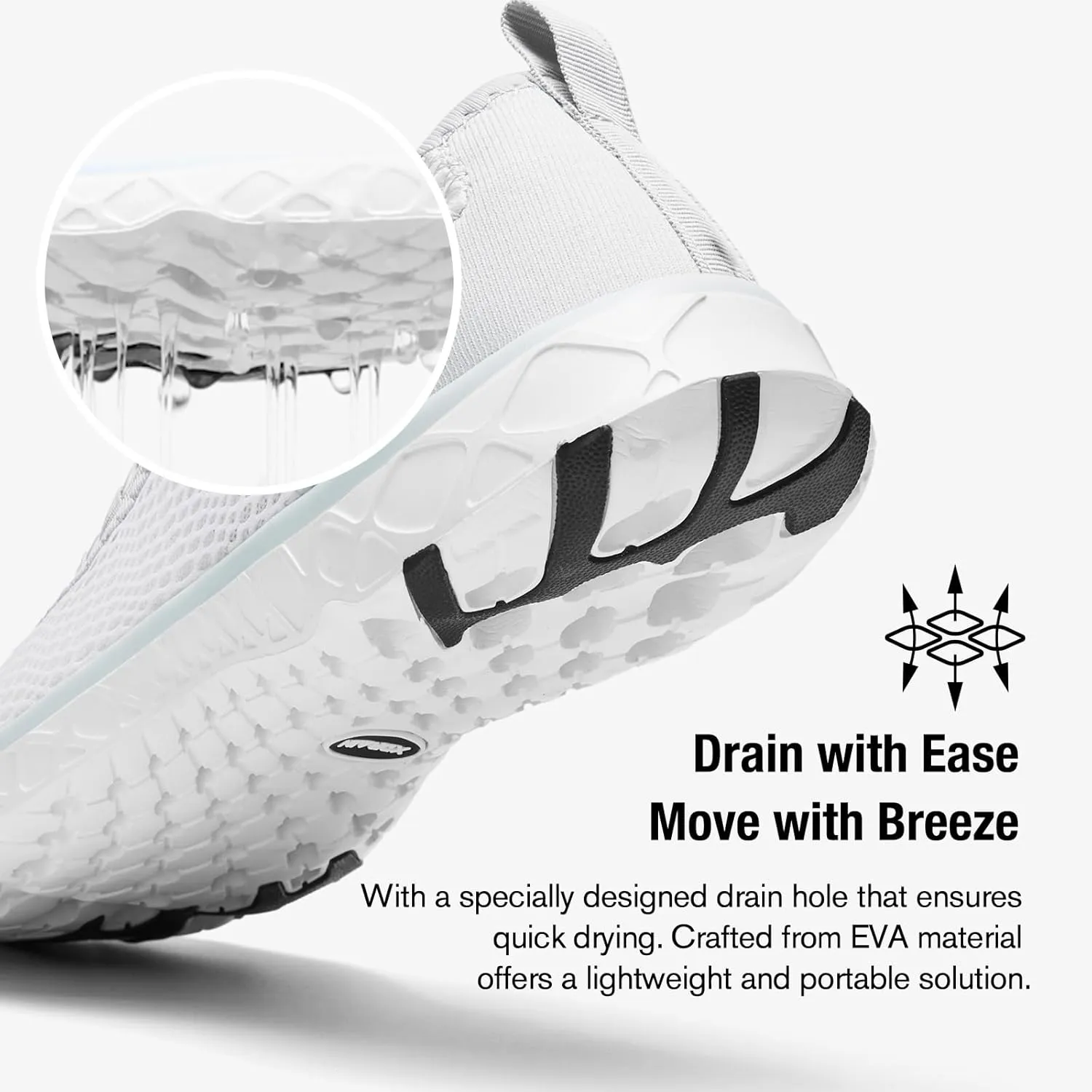 ALEADER Women's Stylish Water Shoes, Quick-Dry Xdrain Water Sneakers, Lightweight & Comfort Footed