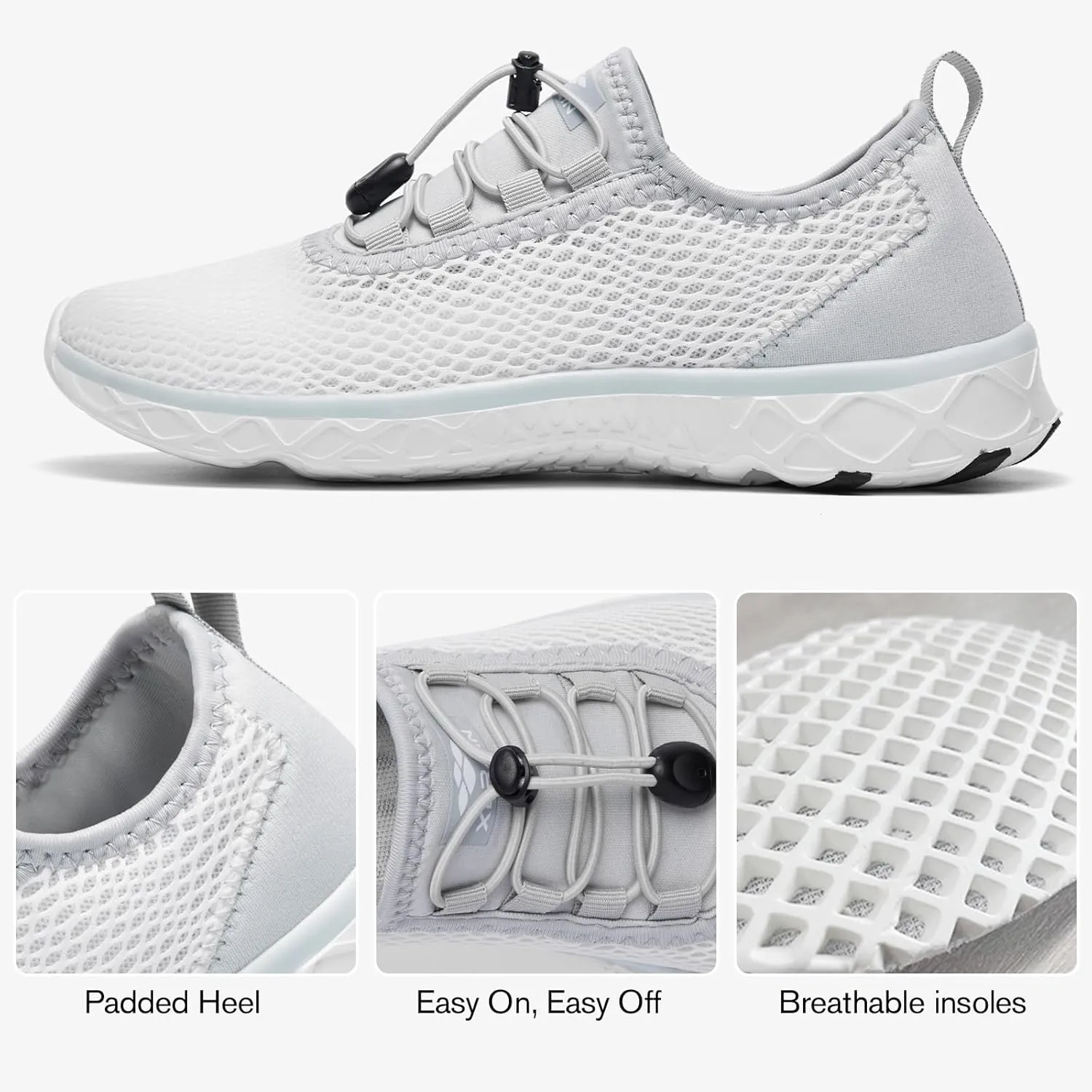 ALEADER Women's Stylish Water Shoes, Quick-Dry Xdrain Water Sneakers, Lightweight & Comfort Footed
