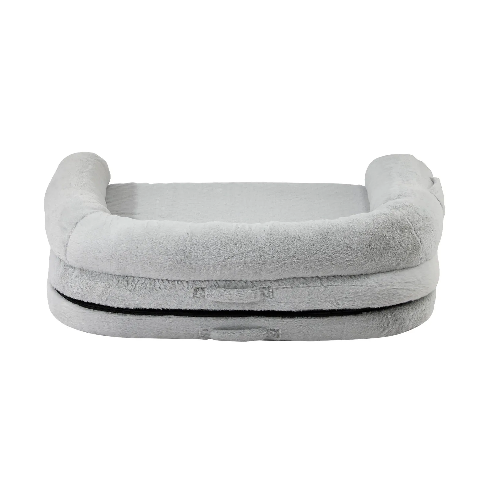 Alopet Foldable Human Dog Bed Calming Bed Dog Sofa Beds Removable Washable Grey