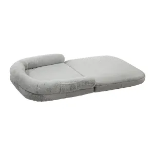Alopet Foldable Human Dog Bed Calming Bed Dog Sofa Beds Removable Washable Grey