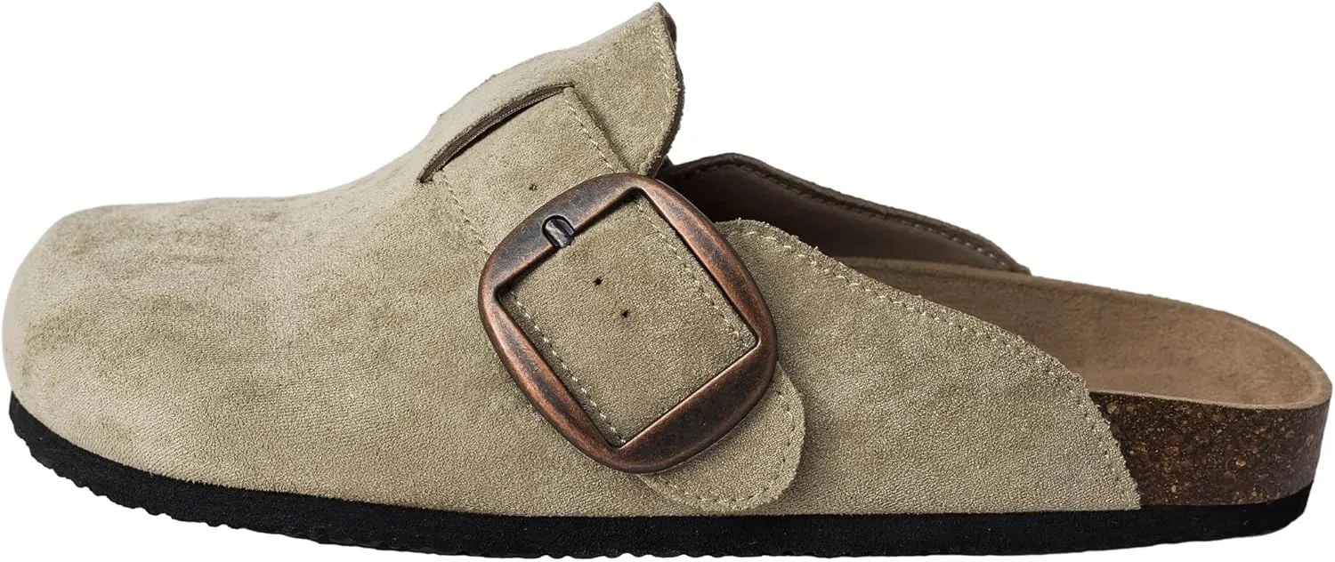 Alpine Swiss Edith Womens Clogs Cork Footbed Slippers Mules Slip On Potato Shoes