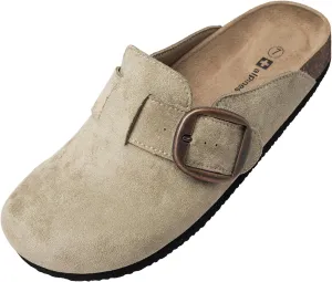 Alpine Swiss Edith Womens Clogs Cork Footbed Slippers Mules Slip On Potato Shoes