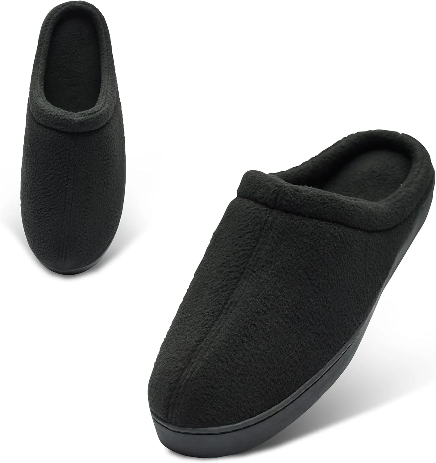 Alpine Swiss Peter Mens Memory Foam Wide Fleece Clog Slippers Slip On House Shoes