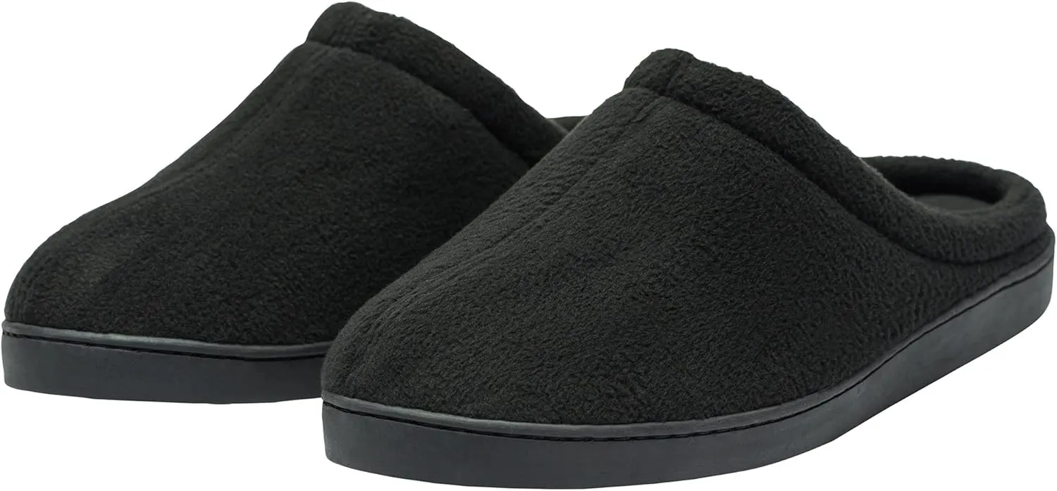Alpine Swiss Peter Mens Memory Foam Wide Fleece Clog Slippers Slip On House Shoes