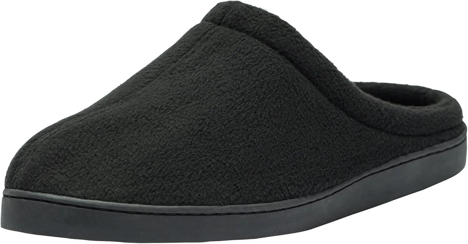 Alpine Swiss Peter Mens Memory Foam Wide Fleece Clog Slippers Slip On House Shoes