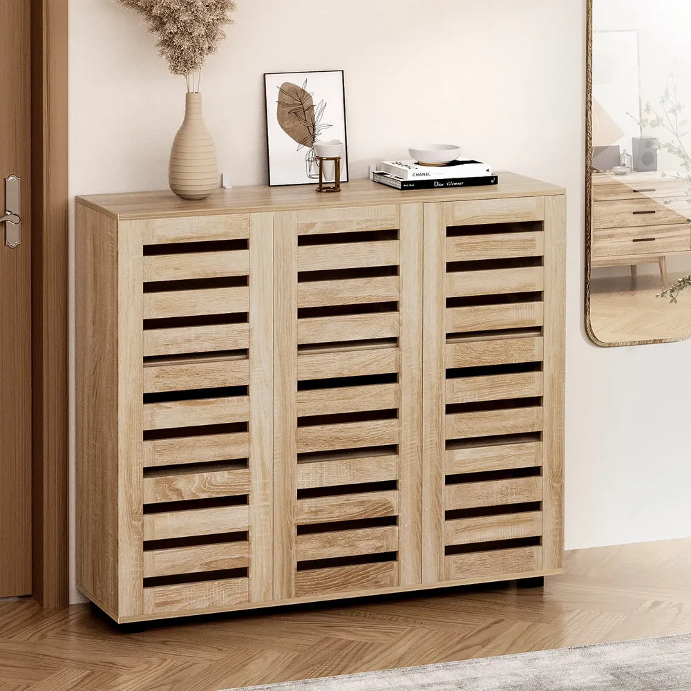 Alster 3 Door Shoe Cabinet – Pine Finish