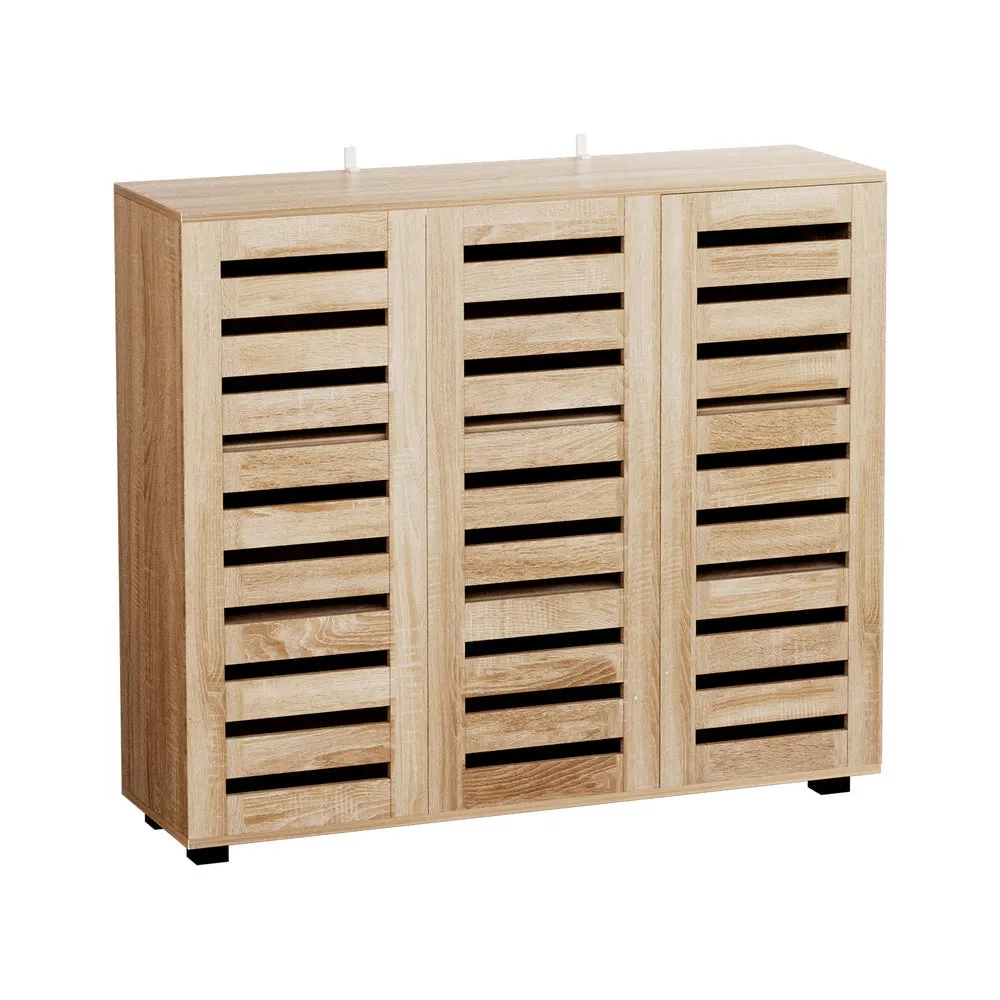 Alster 3 Door Shoe Cabinet – Pine Finish
