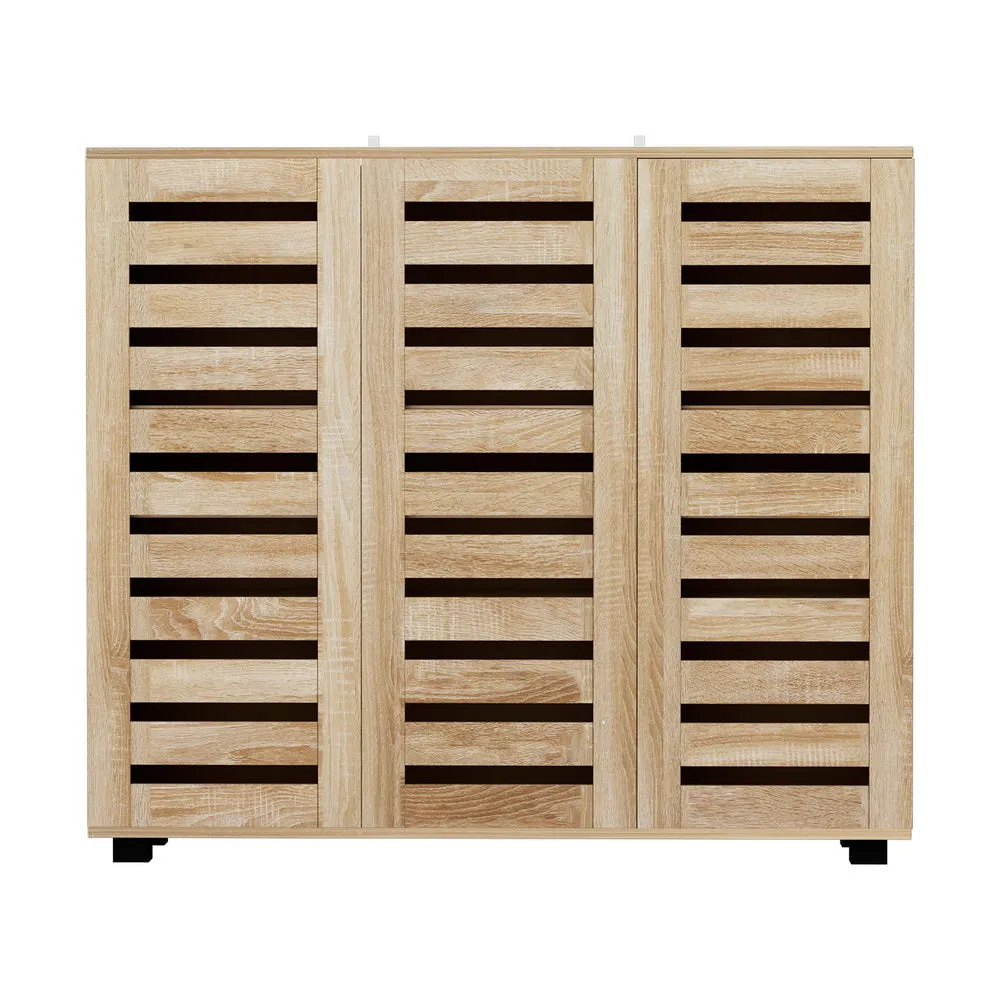 Alster 3 Door Shoe Cabinet – Pine Finish