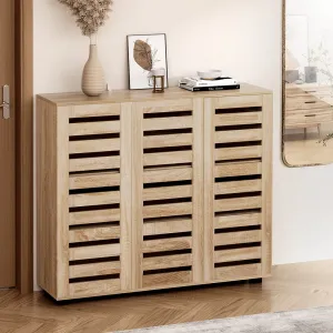 Alster 3 Door Shoe Cabinet – Pine Finish