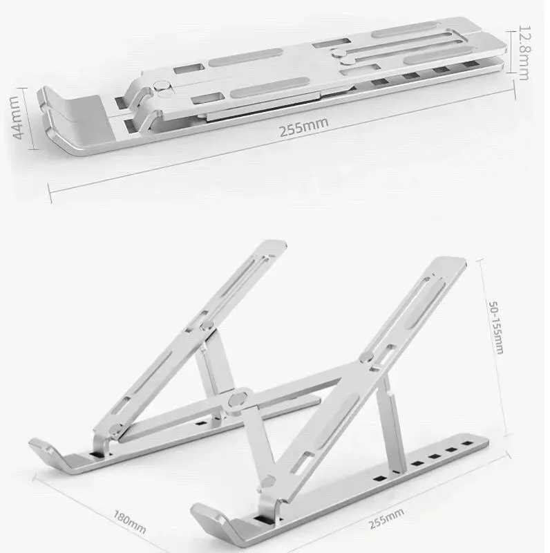 Aluminum Alloy Laptop Stand Adjustable Foldable Portable for Notebook Computer Bracket Lifting Cooling Holder Non-slip