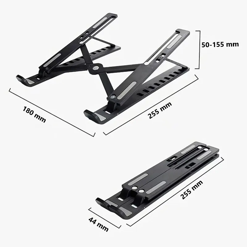 Aluminum Alloy Laptop Stand Adjustable Foldable Portable for Notebook Computer Bracket Lifting Cooling Holder Non-slip