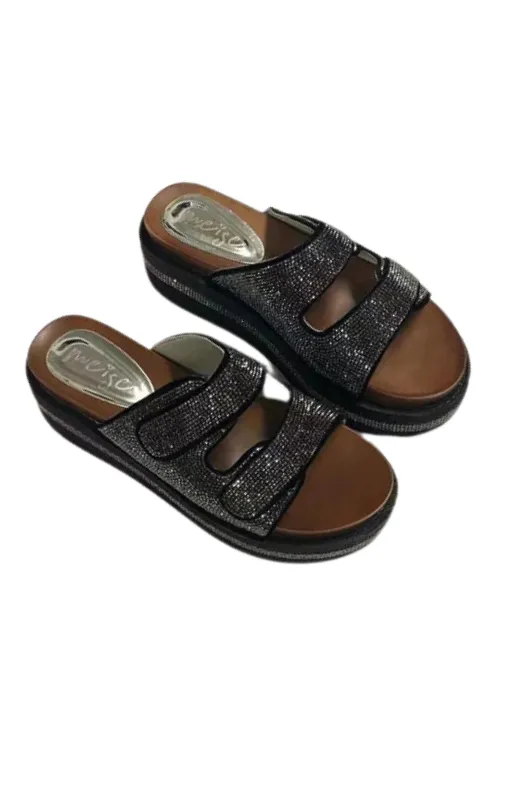 Ameise - SKYLER Leather Slides - Black