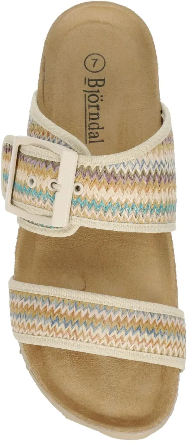 Anna Marie - Women's Casual Slip-On Dual-Strap Footbed Sandals