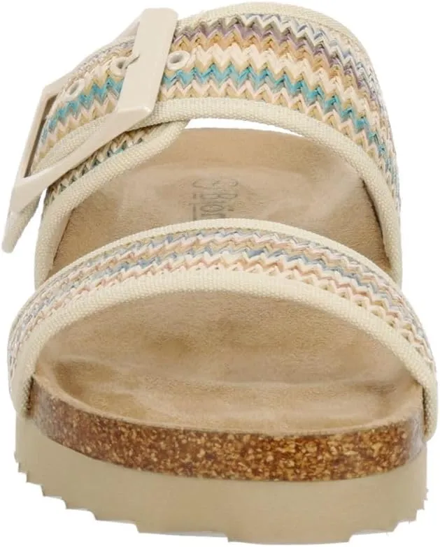 Anna Marie - Women's Casual Slip-On Dual-Strap Footbed Sandals