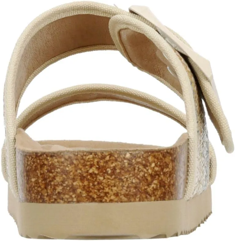 Anna Marie - Women's Casual Slip-On Dual-Strap Footbed Sandals