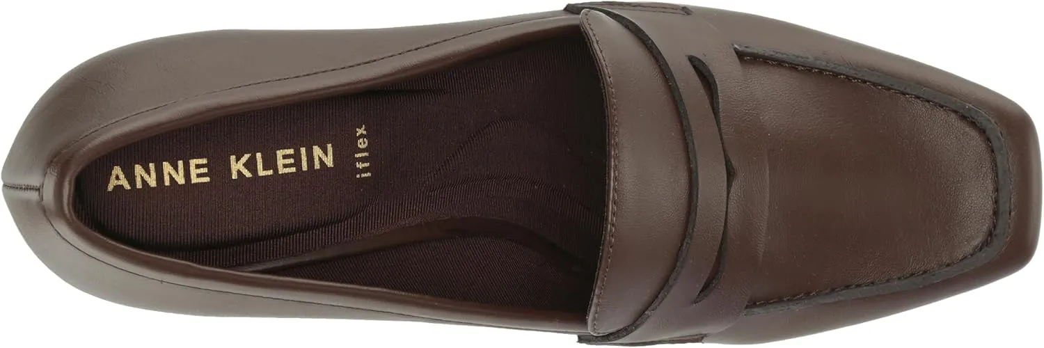 Anne Klein Womens Padded Insole Patent Loafer Heels