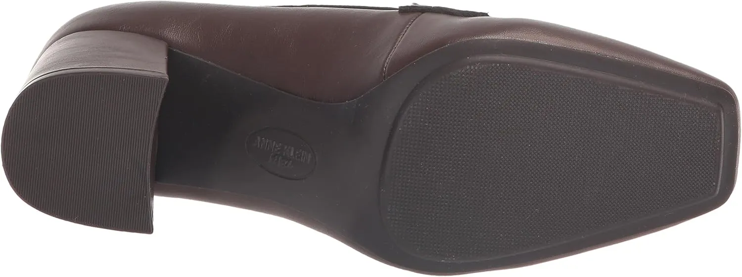 Anne Klein Womens Padded Insole Patent Loafer Heels