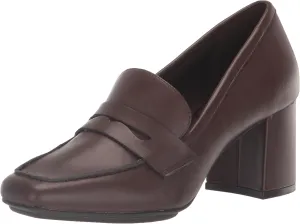 Anne Klein Womens Padded Insole Patent Loafer Heels