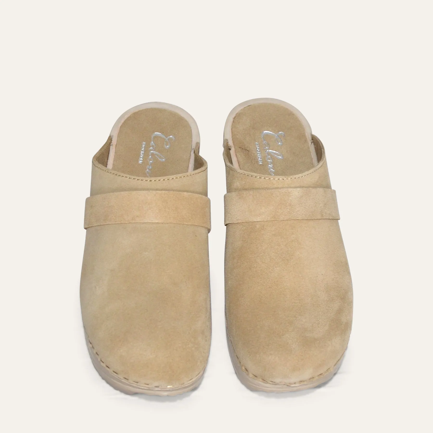 Annika Beige Suede Clog