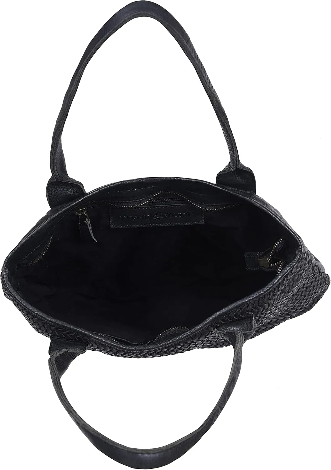 ANTONIO VALERIA Alice Braided Washed Leather HandBag for Women