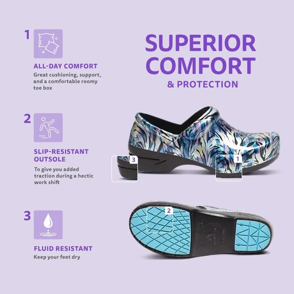 Anywear SR Angel Nursing Clogs for Women and Men - Lightweight, Water-Resistant Non-Slip Work Shoes with Exceptional EVA Cushioning, Ventilated Insoles