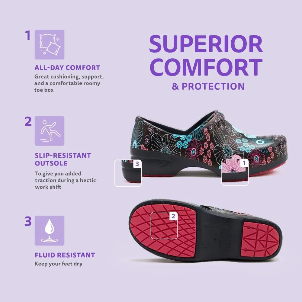 Anywear SR Angel Nursing Clogs for Women and Men - Lightweight, Water-Resistant Non-Slip Work Shoes with Exceptional EVA Cushioning, Ventilated Insoles