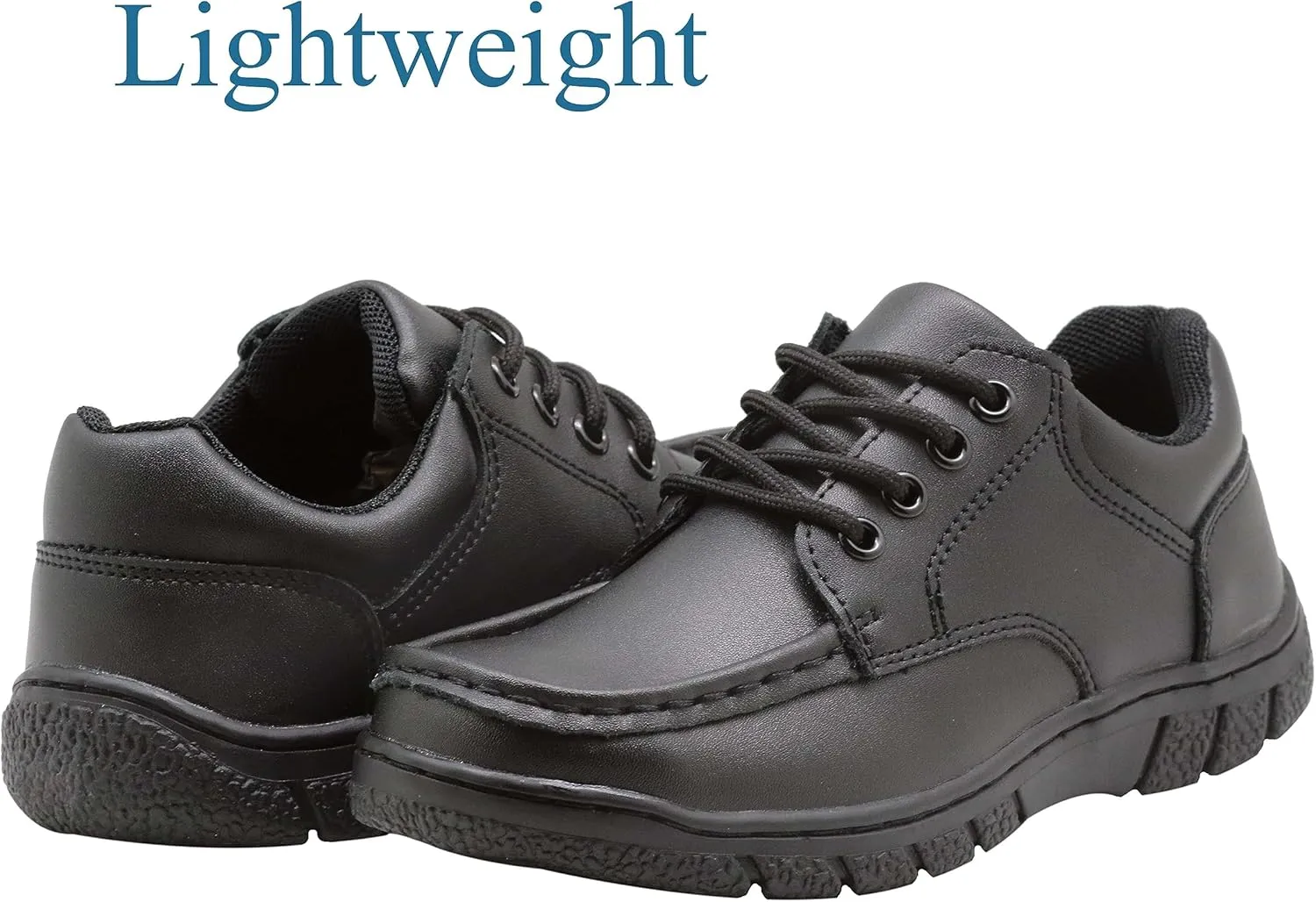 Apakowa Boys Oxford School Uniform Loafer Shoes Adjustable Strap Comfort Dress Shoes (Toddler/Little Kid/Big Kid)