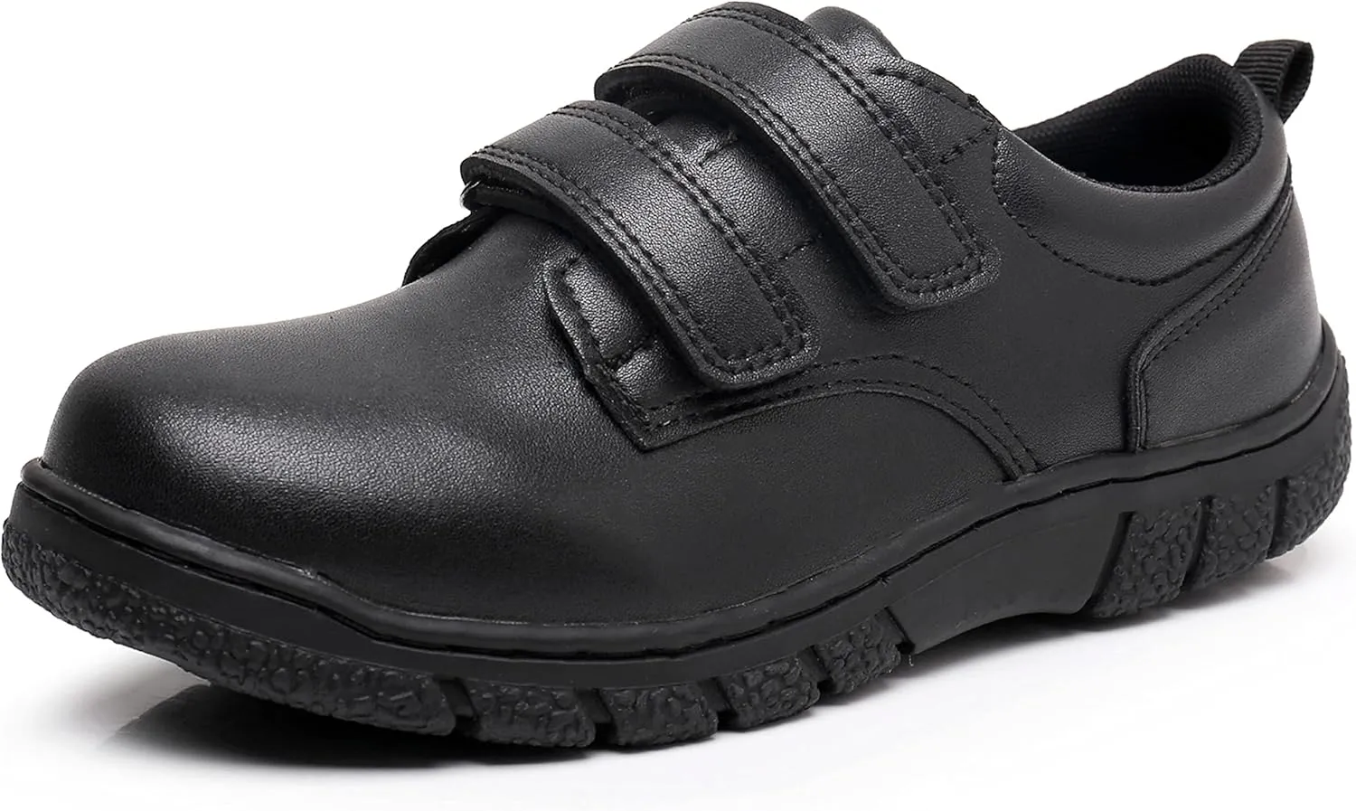 Apakowa Boys Oxford School Uniform Loafer Shoes Adjustable Strap Comfort Dress Shoes (Toddler/Little Kid/Big Kid)