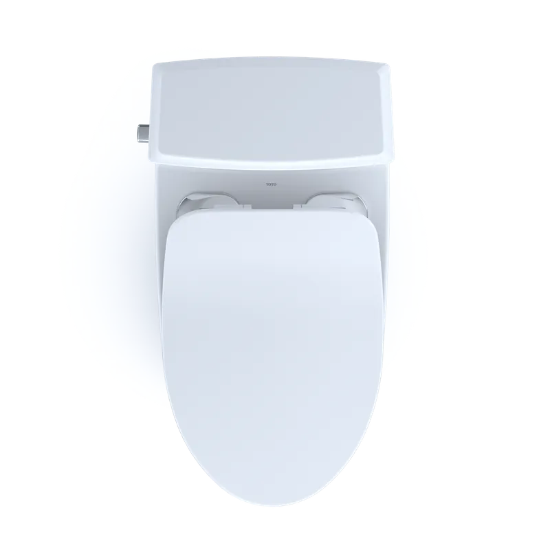 Aquia IV Elongated 0.8 gpf & 1.28 gpf Dual-Flush Two-Piece Toilet with Slim Seat in Cotton White